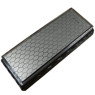 金剛石雙面磨刀石 400/1000目 600/1200目 塑膠底座 防滑雙面 鑽石磨刀石, 1個