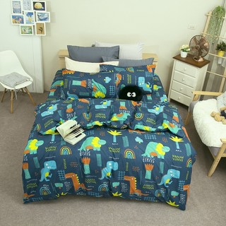 HOFY 雲柔織床包組 恐龍圖案