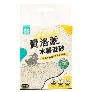怪獸部落 費洛蒙木薯混砂 2.4kg｜天然除臭、低粉塵、強效凝結，貓咪潔淨舒適, 1個