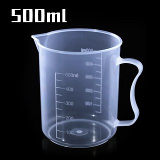 Hobby模改舖 雙刻度500ml溶劑量杯 調漆杯 帶嘴塑膠量杯, 1個