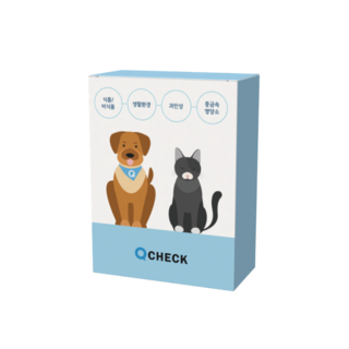 큐체크 강아지 고양이 지연성알러지 음식물과민증 영양 중금속 자가검사키트, 1g, 1개