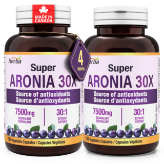 아로니아정 7500mg 120식물성캡슐 30배 농축 고함량 아로니아 캡슐 안토시아닌 허바 캐나다, 120, 2개
