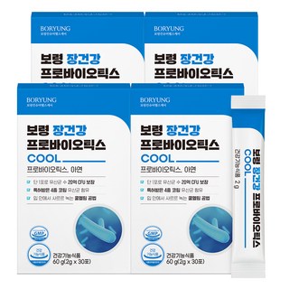 보령 장건강 프로바이오틱스 쿨 유산균, 4박스, 30회분