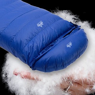 프리미엄 보온 방수 경량 구스 다운 침낭, 1개, 블루1800