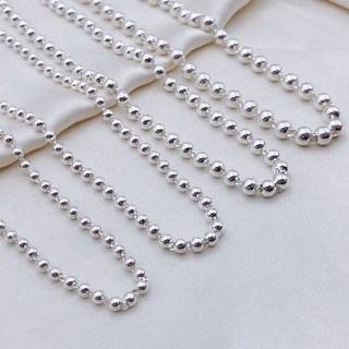 노블레스M 925실버 3mm 4mm 5mm 6mm 7mm 8mm 볼 목걸이