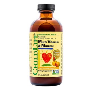 CHILDLIFE ESSENTIALS 아동용 멀티비타민 및 미네랄 - 아동용 비타민 아동용 액체 멀티비타민 유아 멀티비타민 액체 비타민 아기 멀티비타민 - 천연 오렌지 및 망고, 2개, 237ml
