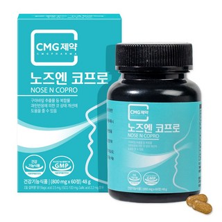 씨엠지제약 노즈엔 코프로 콧물 재채기 코가려움 개선, 1개, 60정