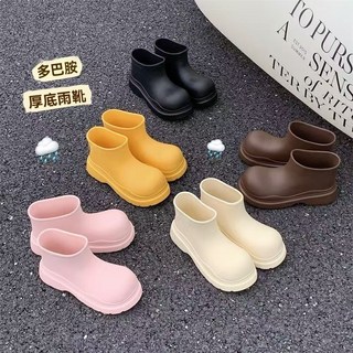 微瑕短筒雨鞋新款時尚防水雨靴女款外穿厚底雨天防滑成人耐磨膠鞋
