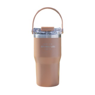 冰霸杯 保溫咖啡杯 迷你隨身保冰杯, 咖【可手提｜雙飲口】, 1個, 600ml