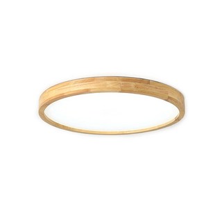 月樺燈飾 實木LED吸頂燈 全光譜 無極調光調色 APP遙控 防頻閃 臥室客廳書房適用, 60CM 8000lm 智能高亮護眼款