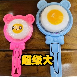 新款糖果 超級大的板鍋布町煎蛋布町果凍 跳跳糖DIY手工創意糖玩零食小批發, 1個, （板鍋布町+跳跳糖）*5支