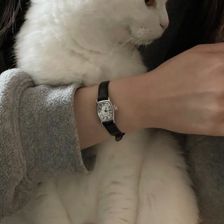 클래식 얇은 밴드 소가죽 손목시계 (4color)