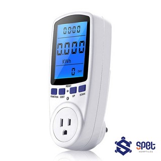 思皮特 電量檢測電表 電費計 測電器 功率計 電壓 電流 耗電量統計 電力監測器 檢測 電力監控表 瓦特計, 1個, 藍光背光