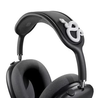 에어팟 맥스 케이스 커버 y2k 커스텀 실버 러브 헤드폰 장식 부착 핸드 빔 액세서리, 1개, 01 Black snake