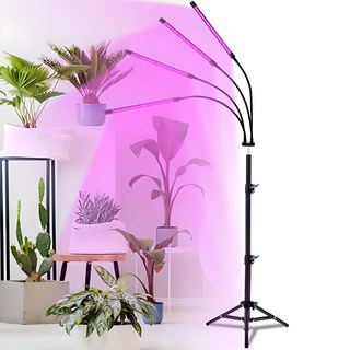 SMARTOY 立式LED植物生長燈 4頭 + 三角架園藝套組, 1套