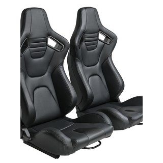 레이싱 자동차 시트 좌석 튜닝 버킷 거치대, 1개, 블랙 PVC 가죽 좌측, 기본 모델명/품번