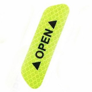 車門反光條 車門安全反光警示貼 汽車防撞車尾部安全警示貼 輪眉反光貼, 1個, 車門反光警示貼【螢光綠】