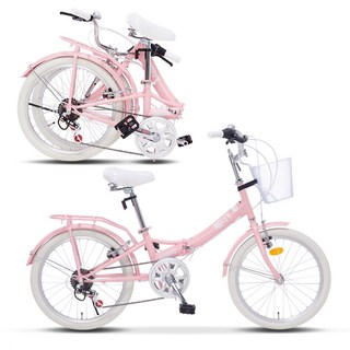 삼천리 20 메이비 접이식 자전거 20 MEIVY, 라이트 핑크, 140cm, 1개