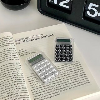 嘉義出貨 ins迷你小算盤靜音便攜辦公高顏值可愛學生小型計算機考試辦公室, 1個, mini小算盤【黑色】
