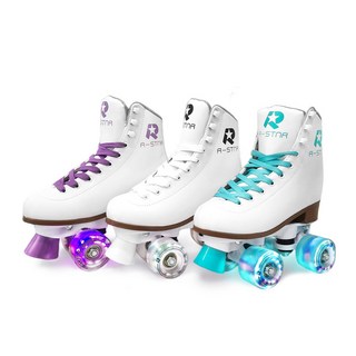 롤링스타 밀크팝 LED 아동 어린이 성인 롤러스케이트 롤러장 롤러, 1개, 퍼플