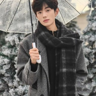 潮流新款格子百搭圍巾禮物冬季韓版保暖學生年輕人情侶圍脖潮