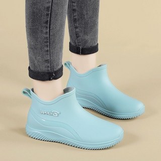 女士短筒雨靴，防滑耐磨，柔軟防水橡膠靴，2024夏季新款