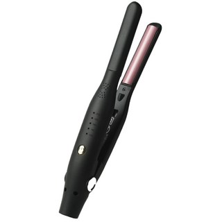 반달형 뿌리 볼륨 고데기 앞머리 고데기 5 단계 온도 조절 음이온 헤어 케어 C컬 웨이브 매직기 15mm, 블랙