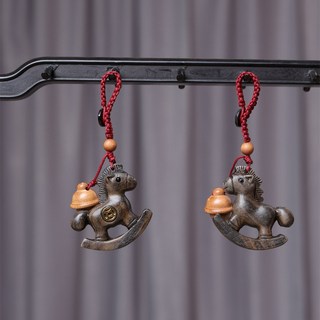 搖錢馬吊飾，手機包包鑰匙扣，生肖馬年掛件, 沉貴寶【馬上有錢】一馬當先