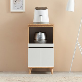 시크 전자렌지수납장 에어프라이어 정수기 밥솥 밥통다이 주방 오븐장 선반 원룸 미니 틈새 렌지대, 오크화이트