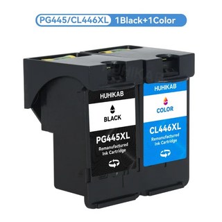 프린트 프린터 호환 HUHIKAB 캐논 PG 445 잉크 카트리지 호환, 1개, 04 1 Black and 1 Color