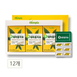 헴플라 생 대마종자유 GT, 12개, 90정