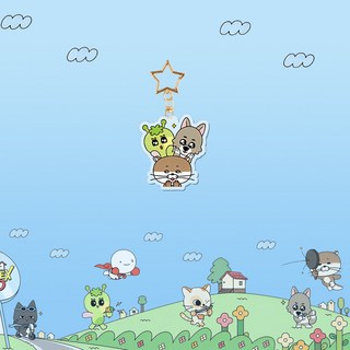 桃園出貨-BOYNEXTDOOR 卡通 衕款亞克力雙麵鑰匙扣掛件飾品, 6#, 1個