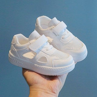 兒童小白鞋2025夏男童運動鞋透氣網鞋鏤空女童休閒闆鞋軟底寶寶鞋