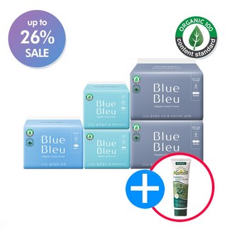 블루블루 유기농 생리대 오버나이트2팩 라이너2팩 중형1팩(사은품증정), 5세트, 1개입