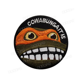 七龍珠刺繡布貼套裝：龜仙人、悟空、神龍徽章，魔鬼氈臂章，個性潮流配件，桃園快速出貨, 忍者神龜, 1個