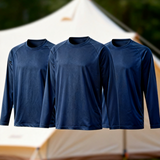 3장 세트 드라이 라운드 쿨티셔츠 남녀공용 기능성 긴팔티 냉감 긴팔 긴팔티