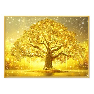 더아트컴퍼니 돈들어오는 황금 돈나무 액자 거실 인테리어 그림 골드 풍수 재물운 금전운 액자, 4. 황금벼락 돈나무
