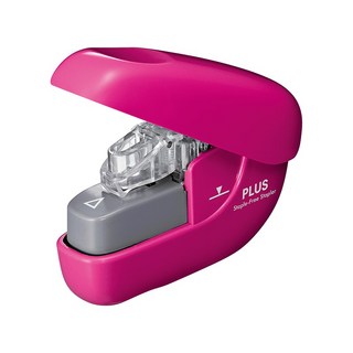星星文具 PLUS 普樂士 6枚無針釘書機 SL-106NB，安全環保，輕巧便利，辦公學習好幫手, 粉, 1個