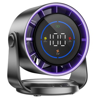 무선 무소음 미니 탁상용 선풍기 강력 바람 서큘레이터 휴대용 팬, 블루