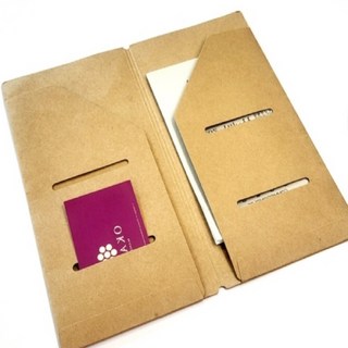 가벼운 종이 지갑 크라프트지 페이퍼 카드 포켓 홀더