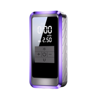 HELLOLEIBOO 德國進口AI智慧充氣泵，預設胎壓，滿電自停，適用多種車型，精準胎壓檢測, 紫黑色, 1個