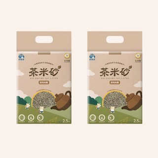 飼糧倉 茶米砂 除臭豆腐貓砂, 2包, 2.5kg, 炭焙烏龍