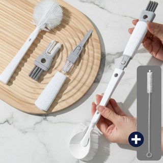 필인어스 5in1 실리콘 텀블러 세척솔, 1개, 화이트크림