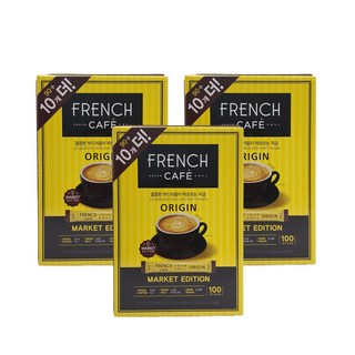 프렌치카페 오리진커피믹스 (90+10) 탕비실 티타임 믹스커피 대용량, 1.1kg, 100개입, 3개