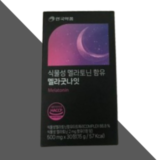 안국약품 멜라굿나잇 식물성 멜라토닌 함유 500mg 마그네슘 L 트립토판 시스틴 테아닌 비타민 B 이노시톨, 3개, 30정