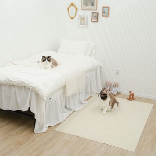 하루한냥 친환경 프리미엄 고양이스크래쳐 카페트, 다크+브라운, 1개