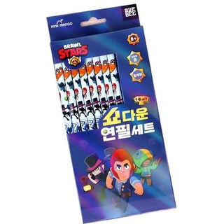 브롤스타즈 쇼다운 연필 8본 세트, 디자인랜덤