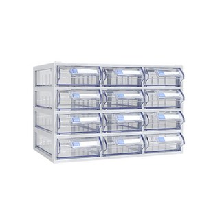모아이샵 스마트 정리함 투명수납함 12칸, 스마트 수납함 12칸, 1개