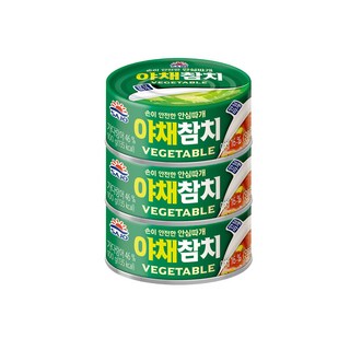 사조해표 안심따개 야채참치, 100g, 3개