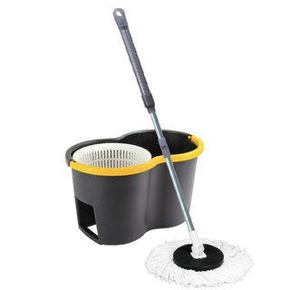 舞水痕 RT-9242 黑金剛手壓拖把組 好神拖聯名款 360度旋轉拖把組 台灣製造, 1個, 9242手壓拖把組